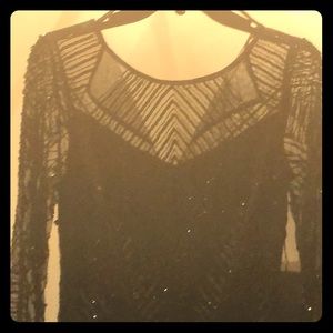 Beautiful beaded black cocktail dress